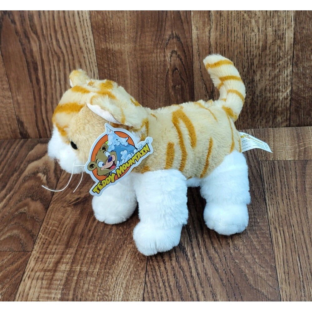 Teddy Mountain Creamsicle Orange Tabby Cat 10" Plush NWT